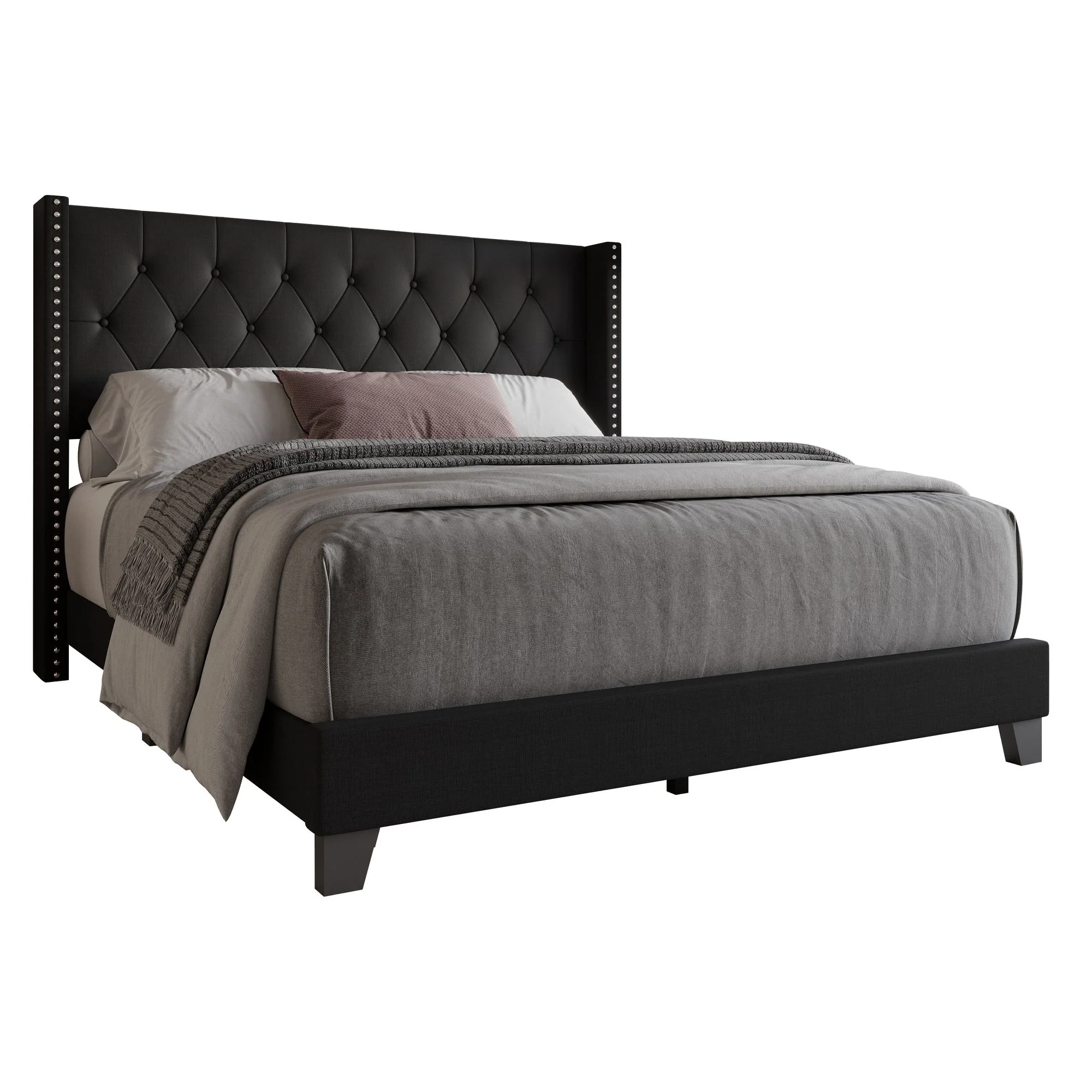 Homer Tufted Upholstered Panel Bed