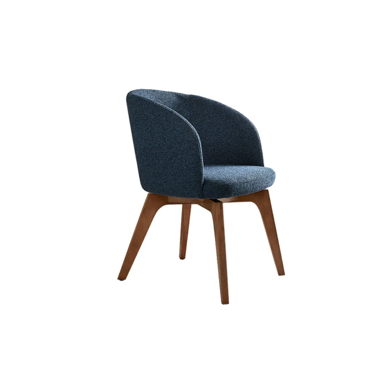 Modern Swivel Barrel Dining Chair with Arms