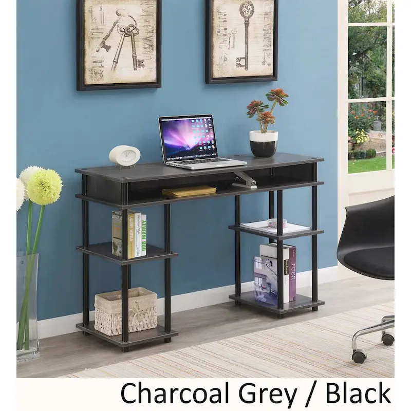 Designs2Go No Tools Student Desk with Shelves