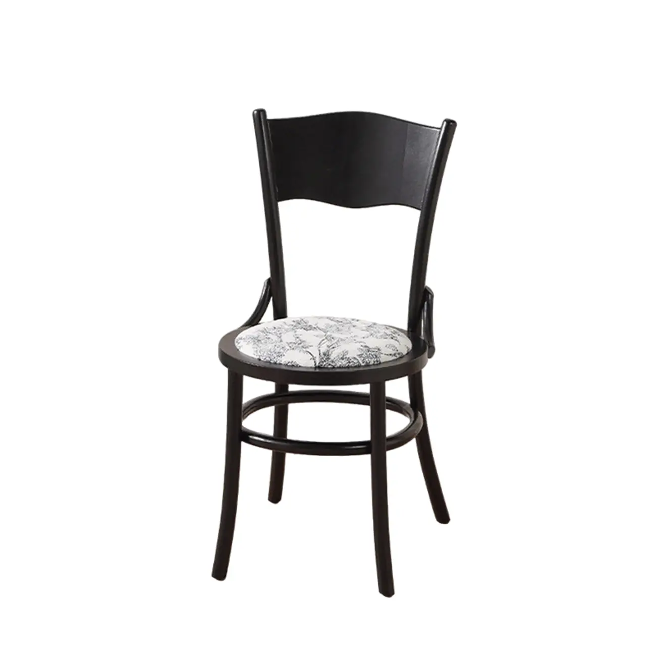 Mid-Century Modern Round Wood Dining Chair