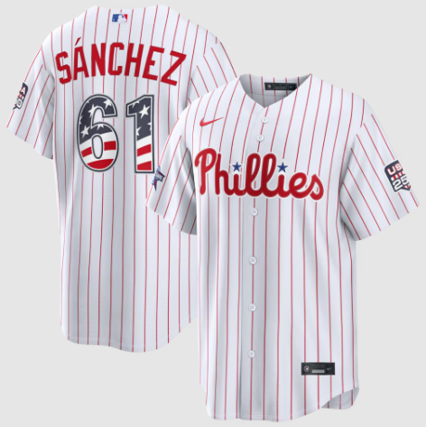 2026 All-Star Edition Stars & Stripes Philadelphia Phillies Cristopher Sánchez White Stadium Jersey
