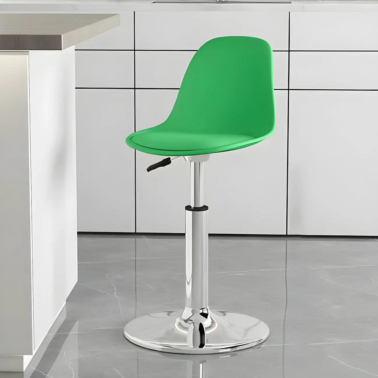 Modern Swivel Cushioned Acrylic Bar Stools with Backs