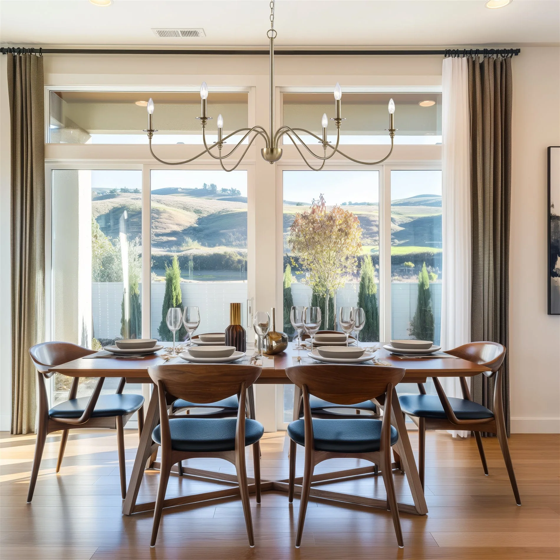 Archer 47 6-Light Large Modern Chandelier