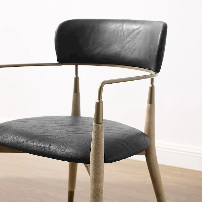 Mid-Century Solid Wood Accent Dining Chair