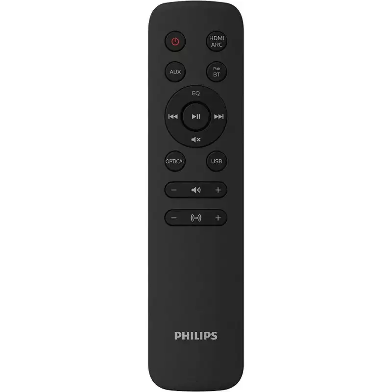 PHILIPS 2.1 Ch Soundbar with Wireless Subwoofer, Dolby Audio, Bluetooth Streaming, HDMI ARC, Multiple Sound Modes, Black