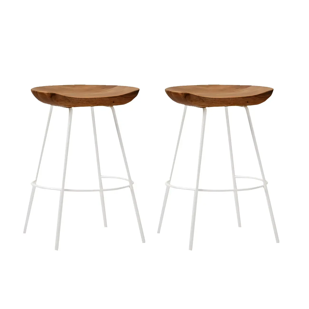 Modern Solid Wood Counter Height Bar Stools