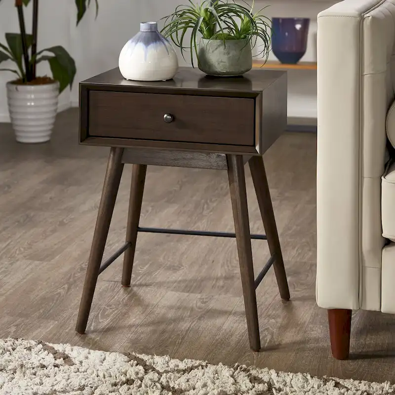 Aksel Wood 1-drawer End Table by iNSPIRE Q Modern