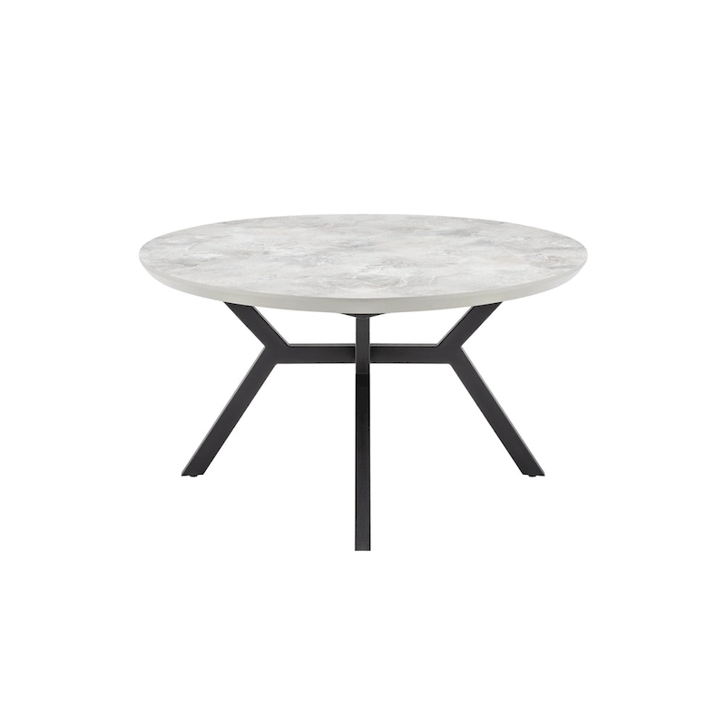 Zirz 7-Piece Extendable Round Dining Table And 6 Dining Chair With Metal Leg Set