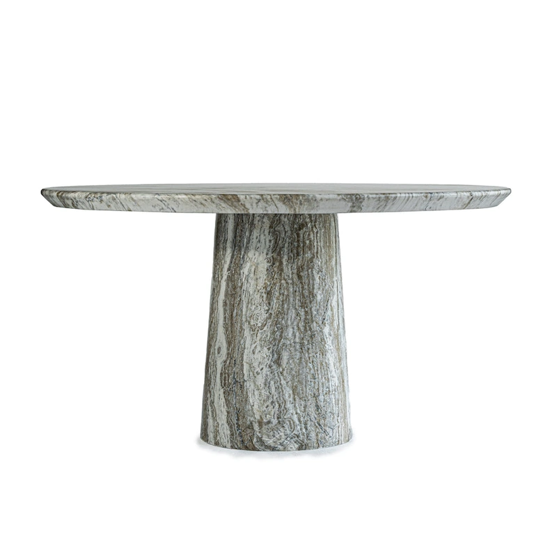Grover Outdoor Stone Dining Table in Gray