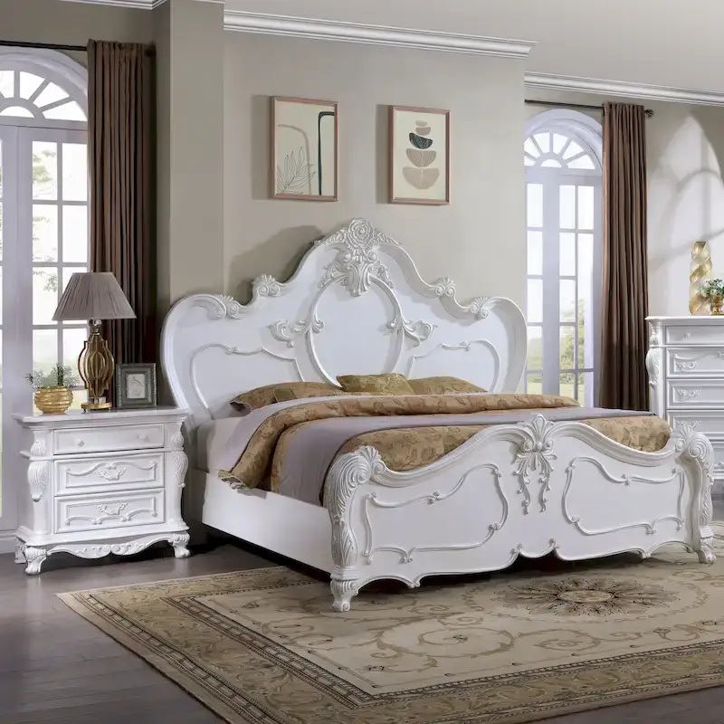 Traditional Solid Wood 3-Piece Panel Bedroom Set