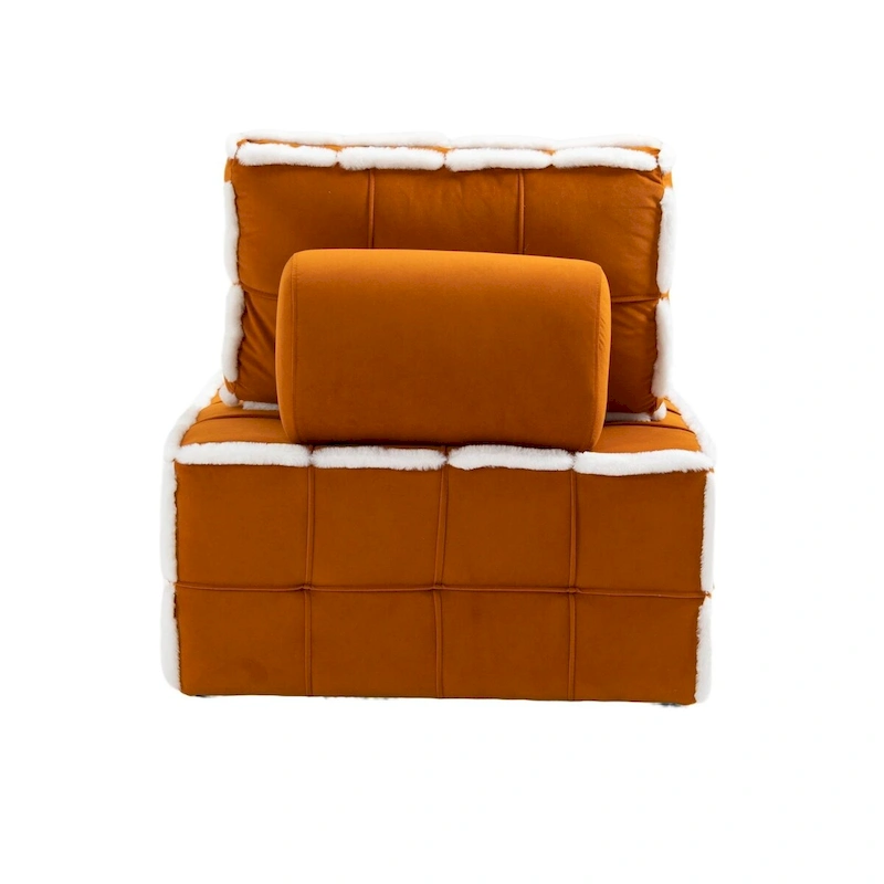 Upholstered Deep Seat Armless Chair Accent Single Lazy Sofa Lounge