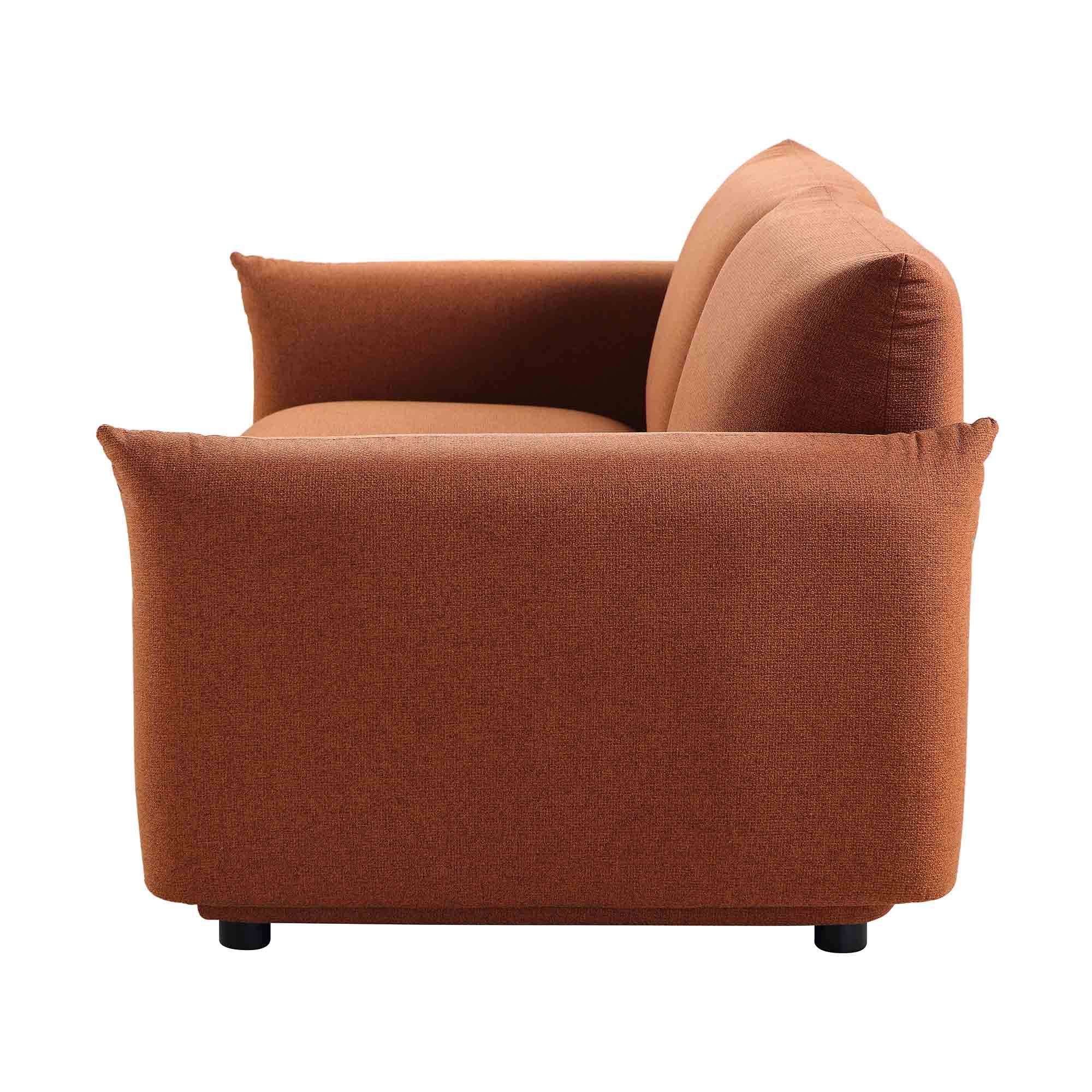 Three Seater Sofa, Terracotta Fabric