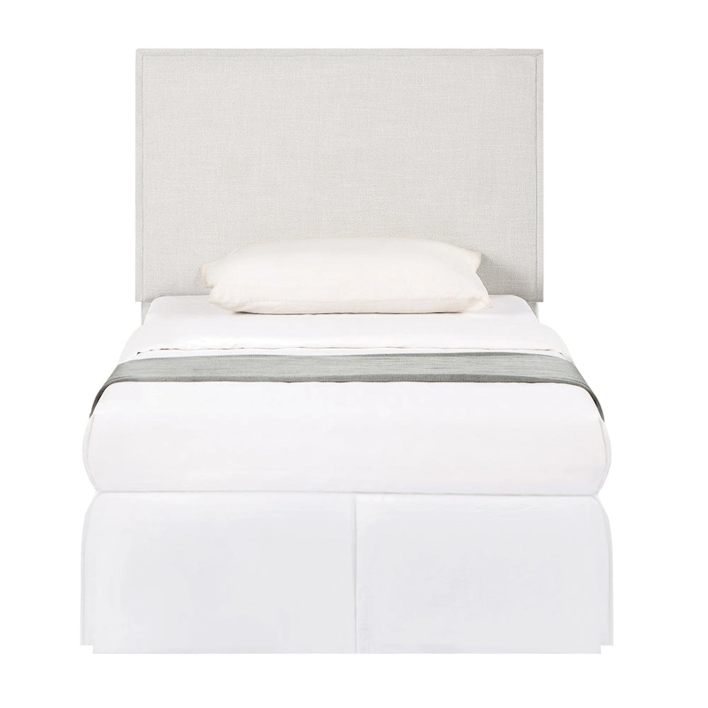 Gemma Sand Upholstered Headboard with Flange Details