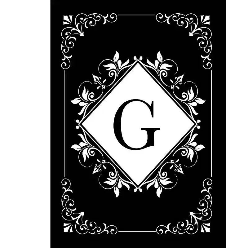 Briarwood Lane Everyday Double Sided Garden Flag 12x18 For Outdoor Black and White Monogram G Garden Flag Flags For Outside