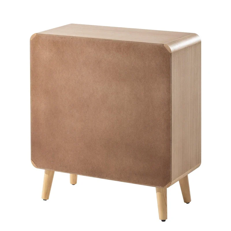 Farmhouse Nightstand, Mid Century Nightstand with Handcrafted , Boho, Rustic Style, Natural Wood