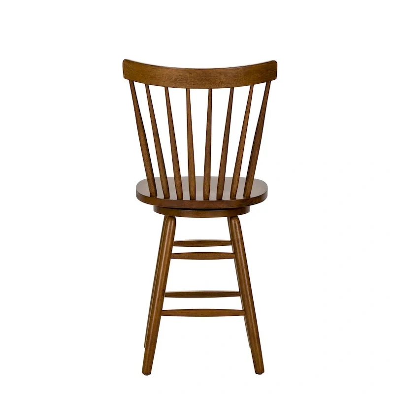 Swivel Counter Chair – Tobacco Finish, Rustic Farmhouse Kitchen Stool
