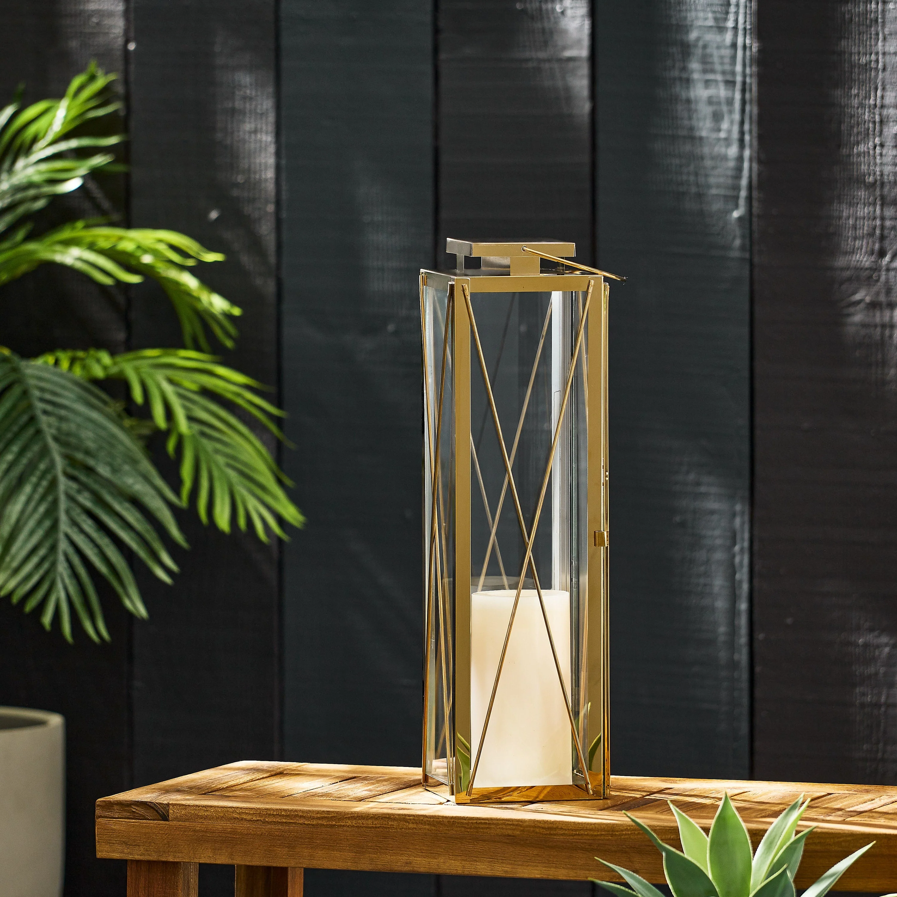 Elwick 22 Modern Stainless Steel Lantern