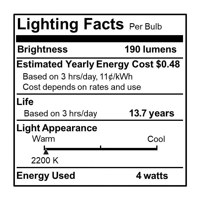 Bulbrite Pack of (2) 4 Watt Dimmable Antique Nostalgic Curved Filament LED Bulb