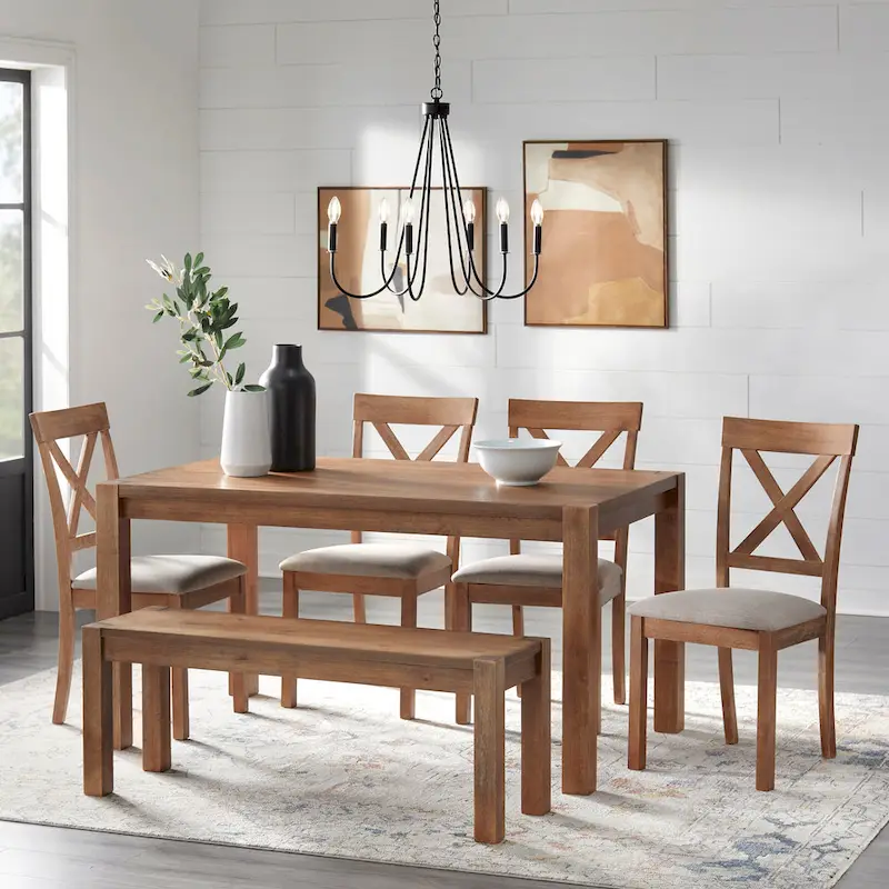 Simple Living 6-Piece Verdon Dining Set with Bench