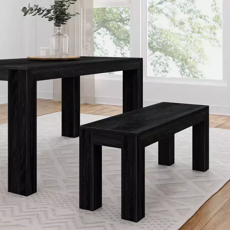 Plank+Beam Modern Dining Bench, Solid Wood Bench for Dining Table, 49