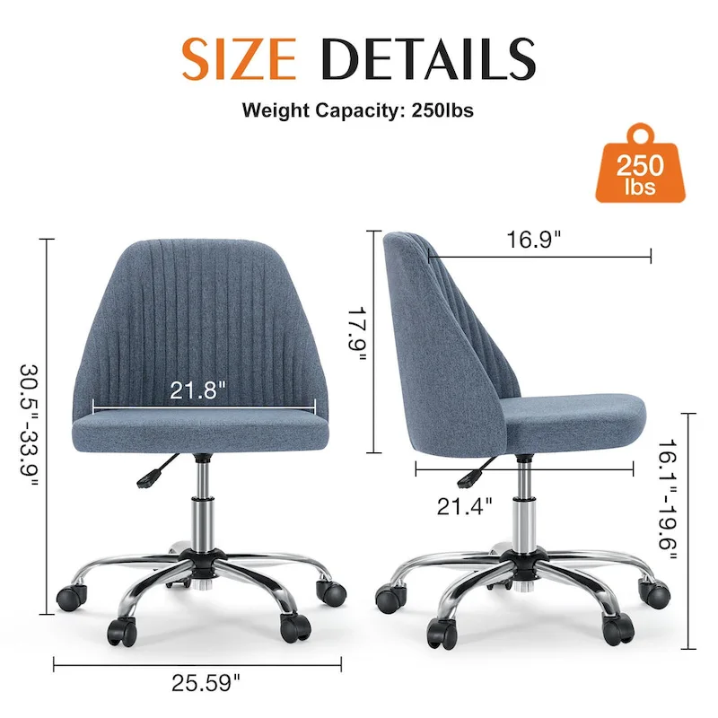Adjustable Swivel Office Desk Chair with Wheels