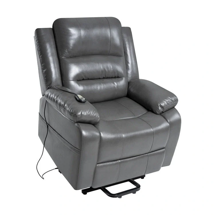 Deluxe Adjustable Power Lift Recliner Chair for Elderly Faux Leather Electric Recliner Split-Back Chair