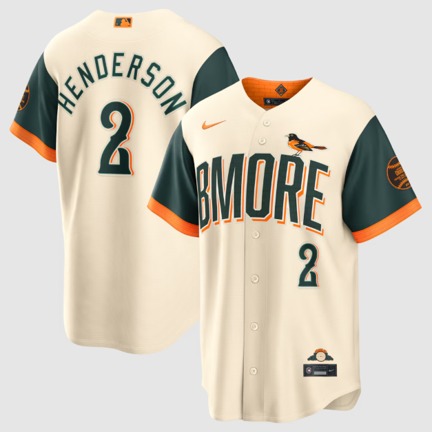 Baltimore Orioles Gunnar Henderson Cream 2026 City Connect Stadium Jersey