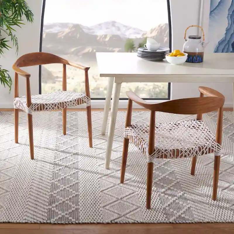 Leather Woven Accent Chair – 25