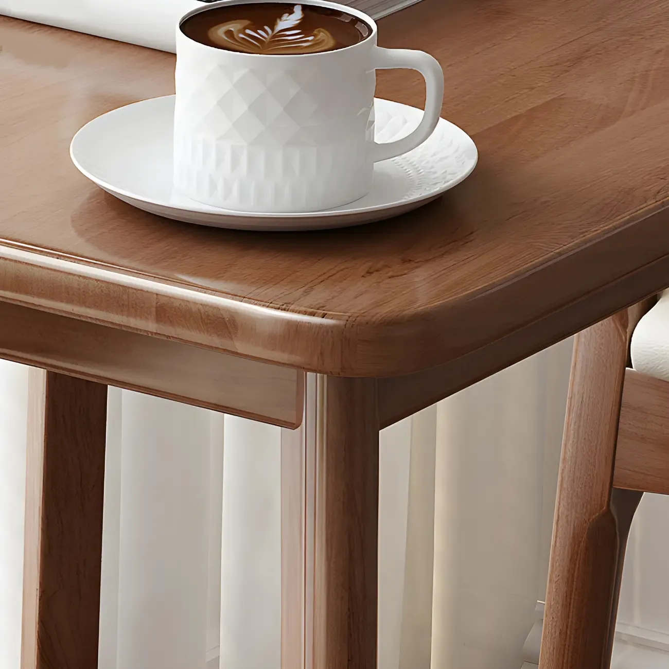 Modern Rubber Wood Square Bar Height Table