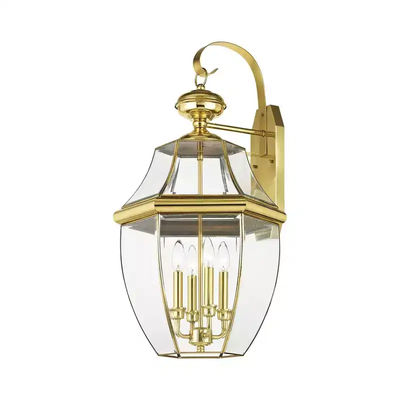 Livex Lighting Monterey 4 - Light Wall Light in Polished Brass