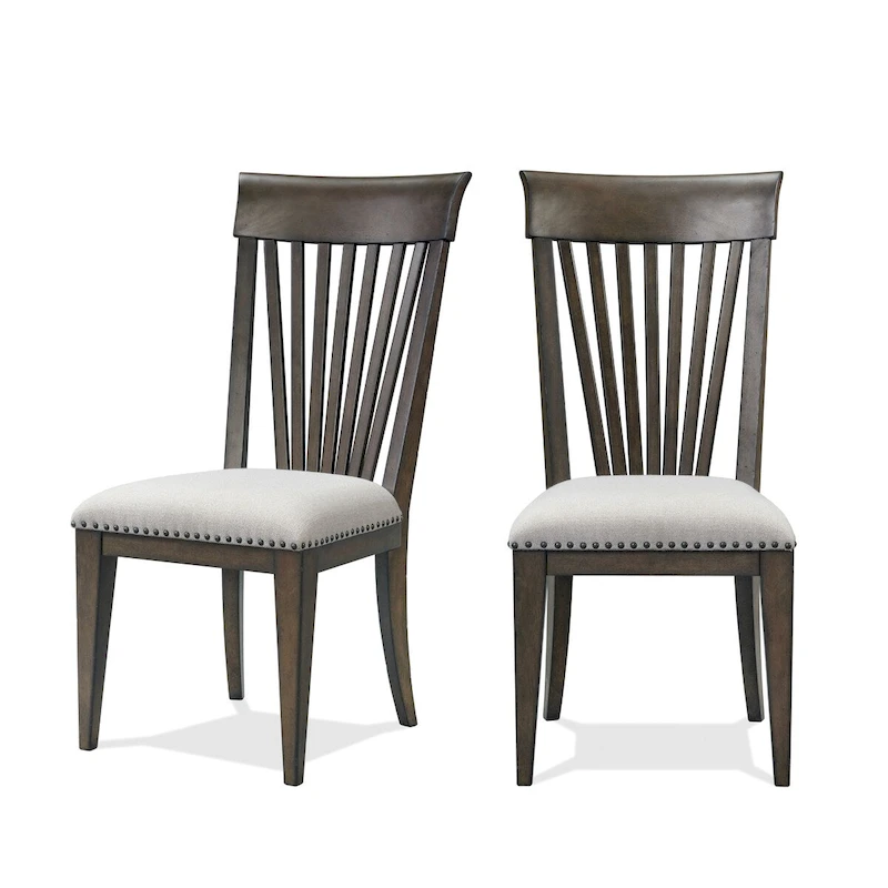 Grant Nailhead Trim Upholstered Dining Chairs,Set of 2,for Breakfast Nook,Kitchen,Living Room