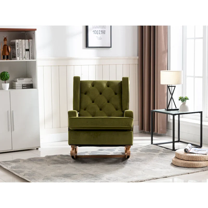 Modern 33.8 Tufted Rocking Chair