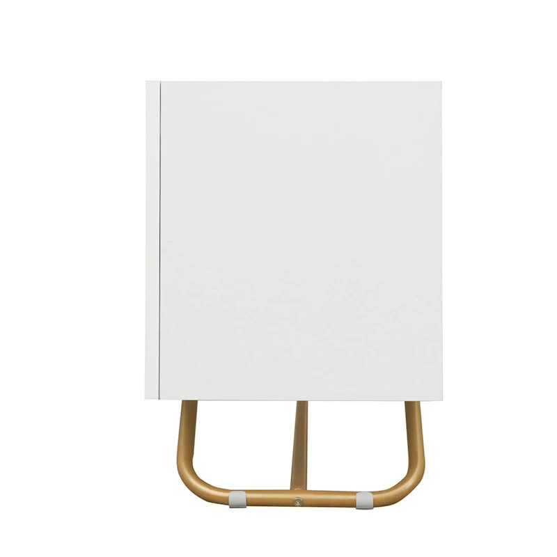 TV Console Table with Gold Frame Base