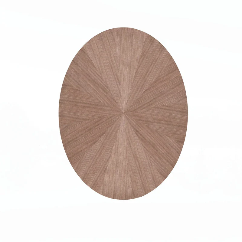 Walnut Finish Round Dining Table