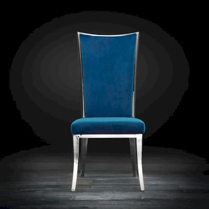 Silver Stainless Steel Dining Chair