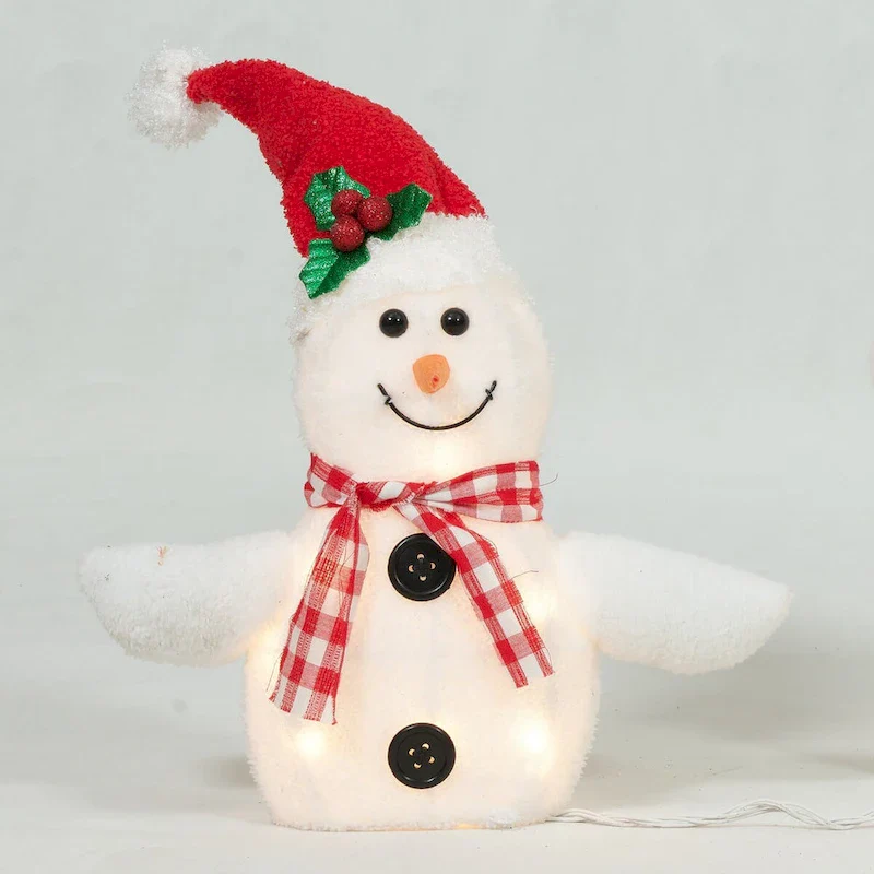 Set of 3 UL Plush Snowman Family Sculpture