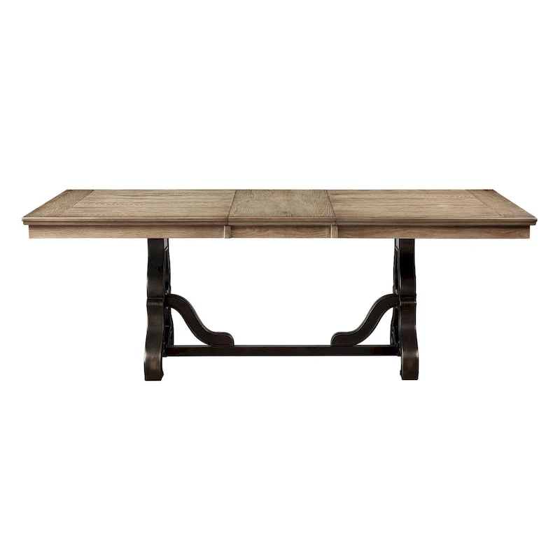 Cunningham Maple and Black Dining Table with Removable Leaf