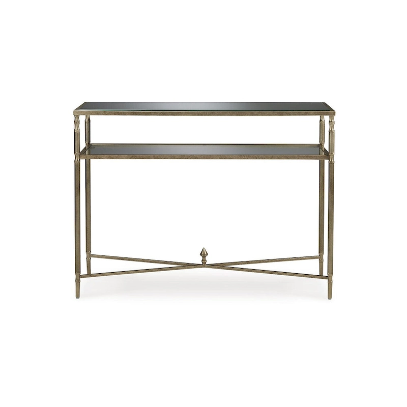 Signature Design by Ashley Cloverty Aged Gold Sofa Table - 45 W x 14 D x 33 H