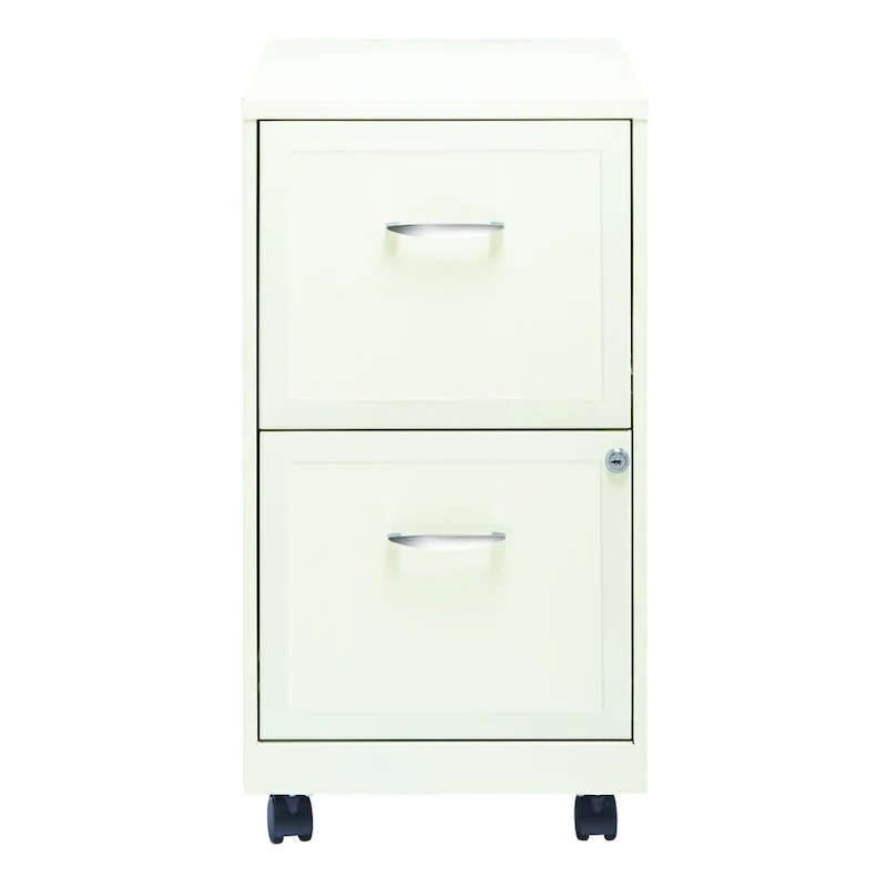 Space Solutions Pearl White 2-drawer Mobile File Cabinet