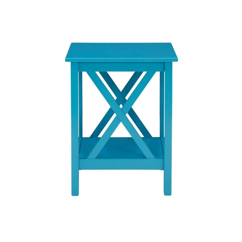 Ripplewood Farmhouse X-Base Side End Table