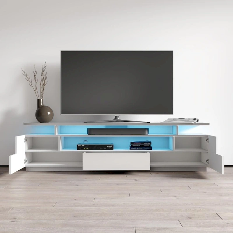 Strick & Bolton Sparkes 77-inch High Gloss TV Stand with LED Lights