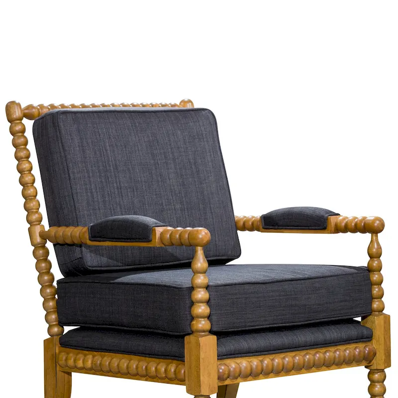 Spindle Fabric Arm Chair
