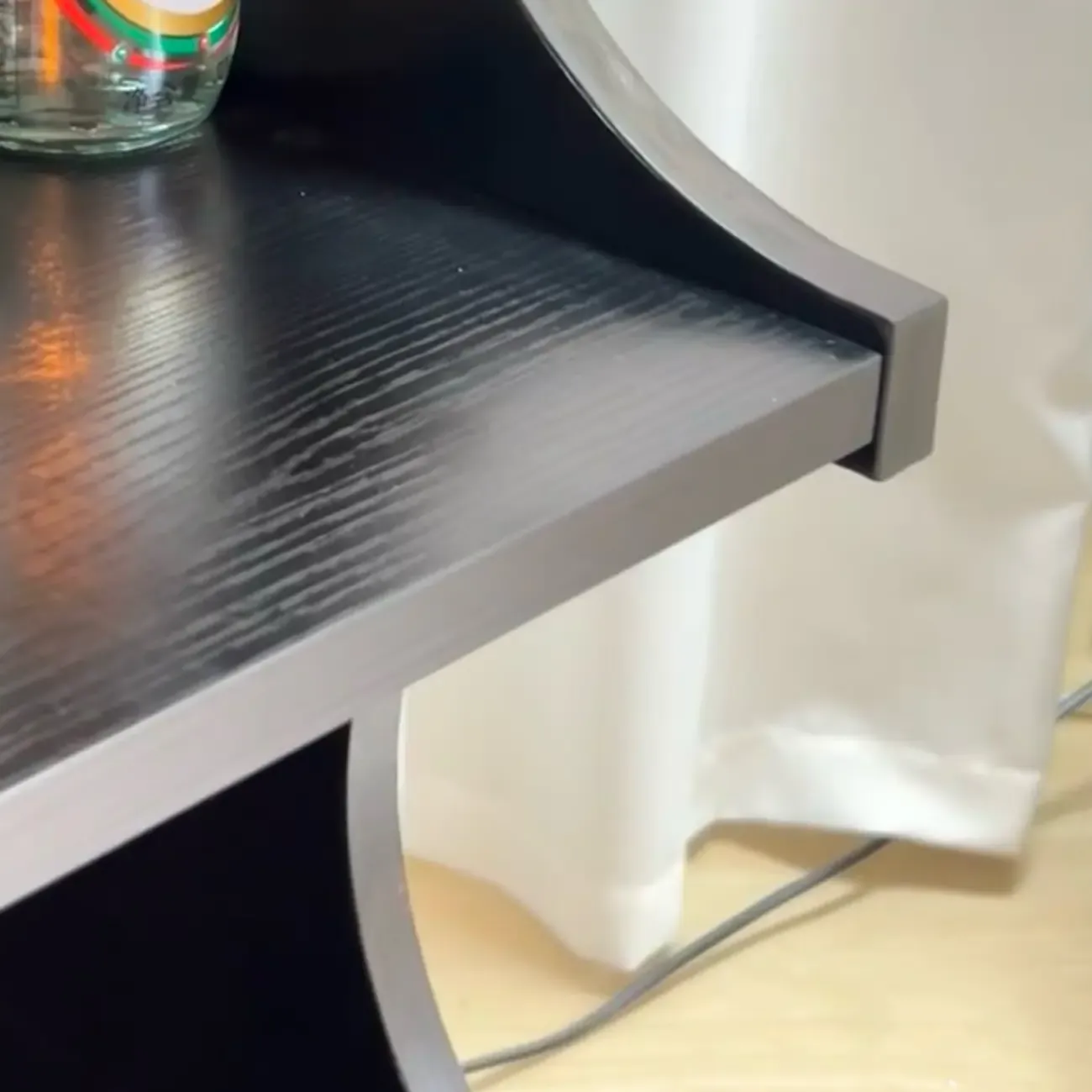 Modern Black Wooden 2-Tier Modular Cube Bookcase