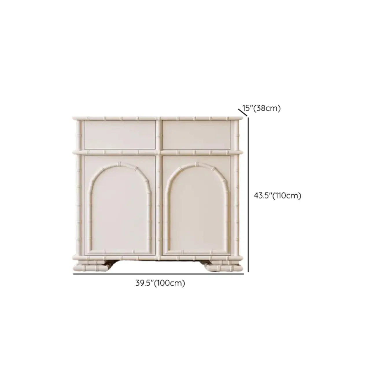 Elegant White Wood Hallway Shoe Cabinet with 4-Drawer