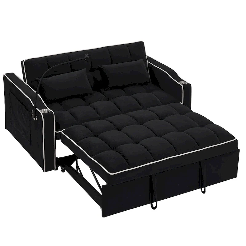 55.51 inch versatile foldable sofa bed in 3 lengths