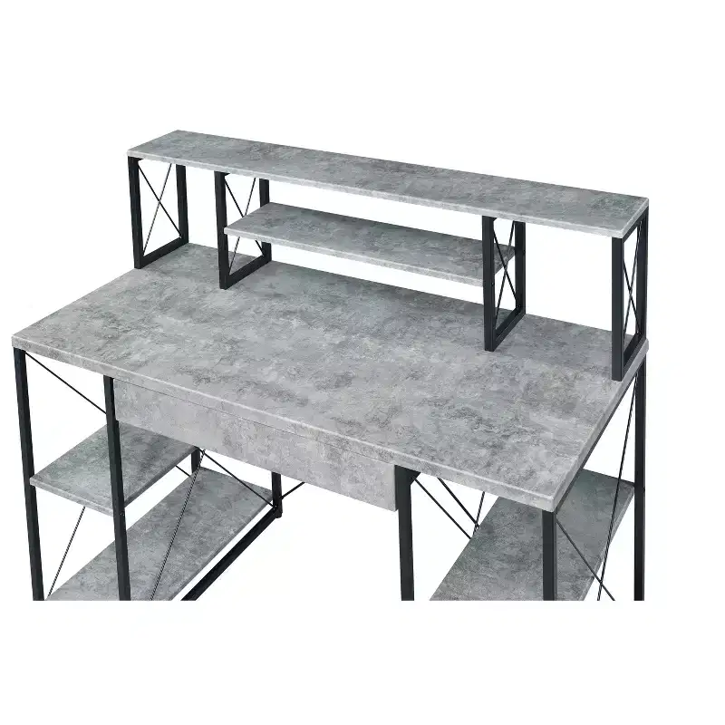 HomeStock 51 in.H Black Color Steel Standing Desks with No Storage