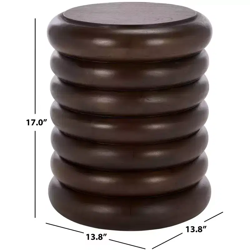 Anatoly Round Accent Table - ACC6615 - Brown - Safavieh