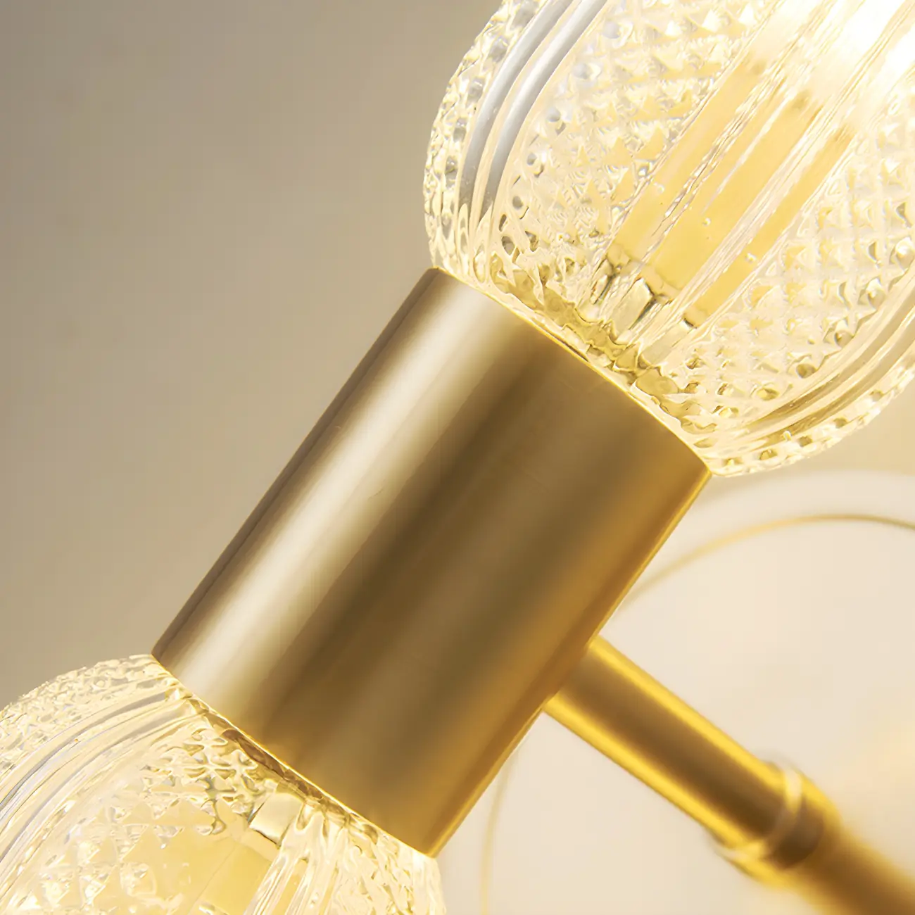 Unique Gold Up Down Wall Mounted Prismatic Glass Vanity Light