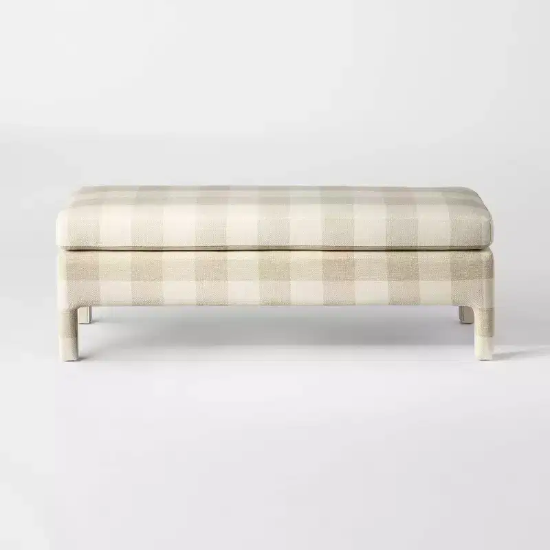 Bellfield Fully Upholstered Bench Checkered - Threshold™ designed with Studio McGee