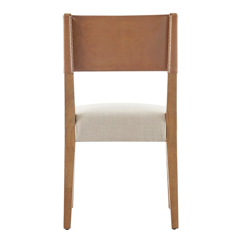Kylo Faux Leather/ Linen Dining Side Chair, (Set of 2)